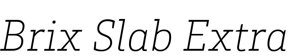 Brix Slab Extra Light Italic Yazı tipi ücretsiz indir